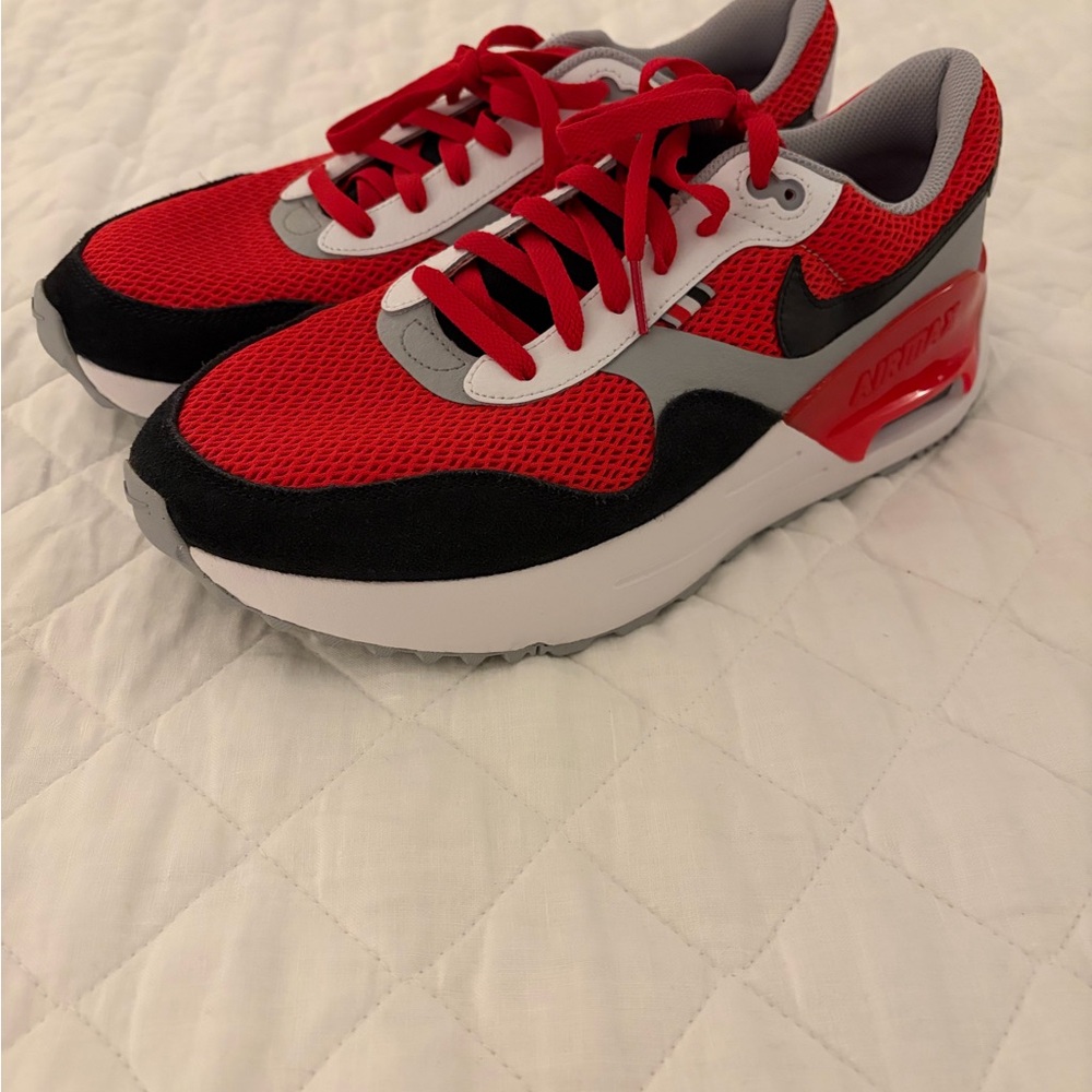 Nike Air Max Red and Black Sneakers Never Worn 10.5